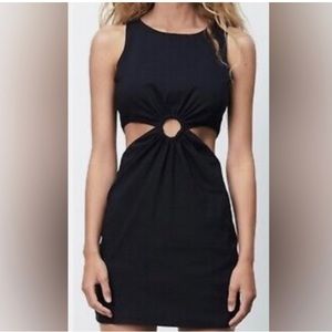zara black mini dress